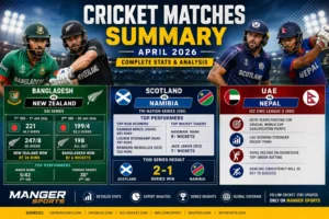 cricket matches summary