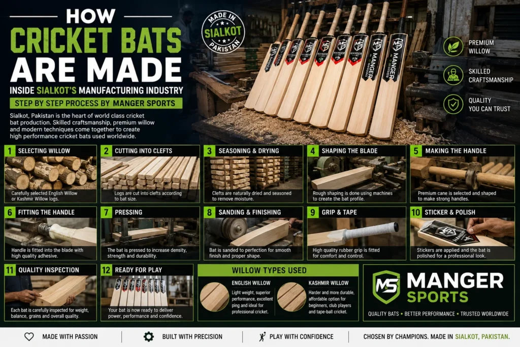 how cricket bats are made